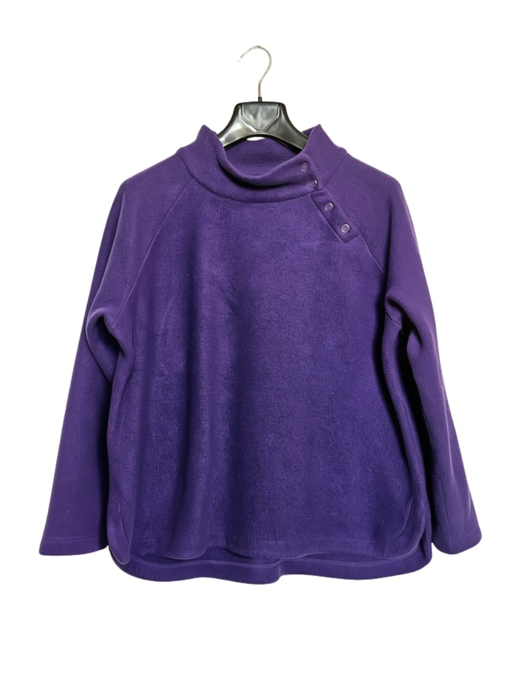 Talbots Women's Plus Size 1X Fleece Mock Neck PulloverSweater